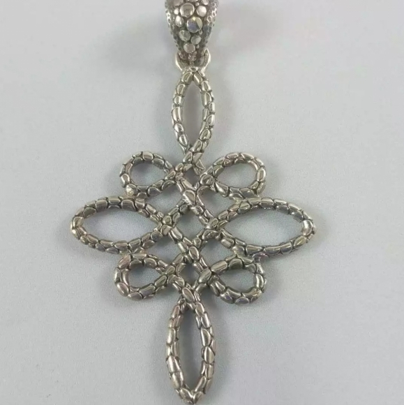 VINTAGE SARDA 3" SIGNED STERLING SILVER PENDANT 76MM X 43MM 13.0 G necklace - Picture 4 of 10